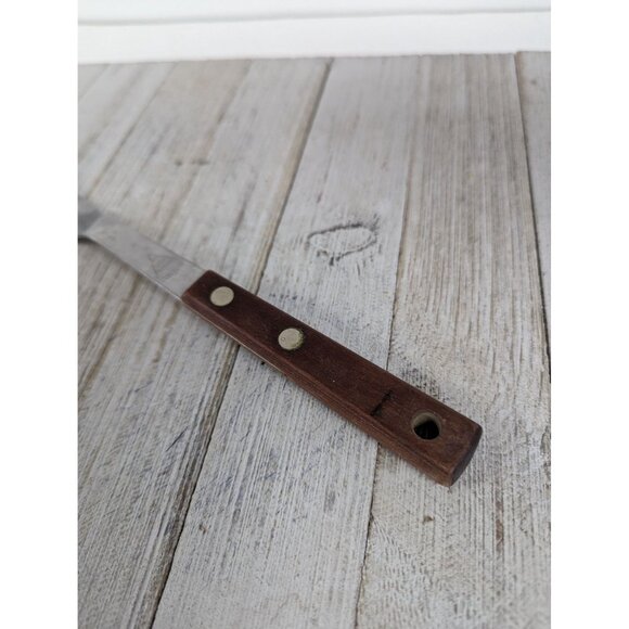 Vintage Household Stainless Steel Meat Fork 12" Wood Handle - Picture 3 of 7